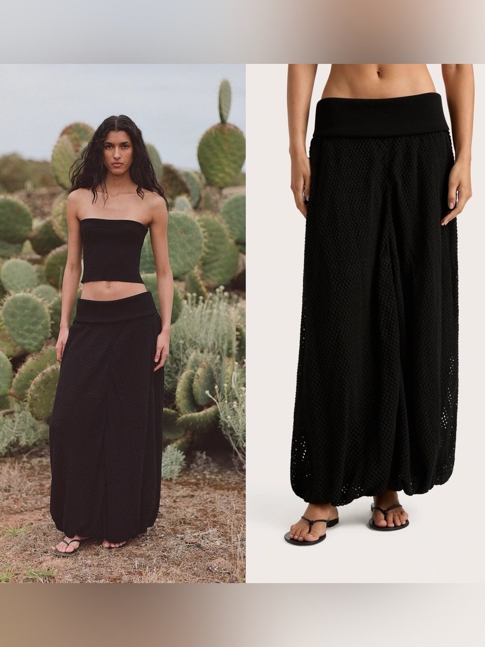 New Faithfull The Brand Sz 2 Ciele Maxi Bubble Skirt Black